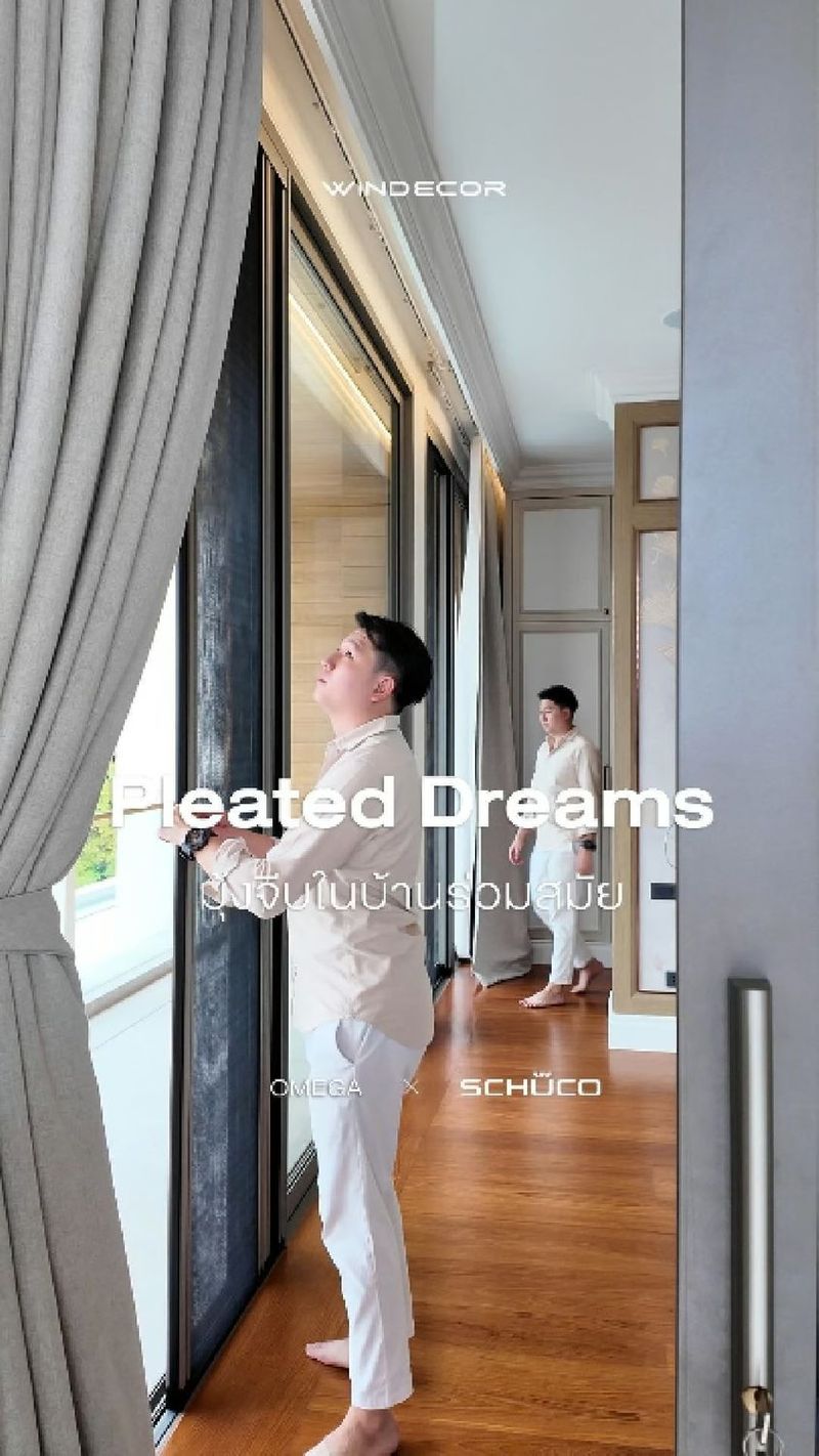 1K views · 96 shares | Pleated Dreams: มุ้งจีบ เติมเสน่ห์บ้านร่วมสมัย ทุกมุมสวยและสบาย
-
ชื่อที่ฟังดูเหมือนความฝัน แต่สำหรับผม มันคือรายละเอียดเล็ก ๆ ที่สร้างความสุขในชีวิตประจำวัน มุ้งจีบไม่ได้เป็นแค่ตัวกั้นแมลง แต่เป็นเส้นสายและผิวสัมผัสที่เติมความสมบูรณ์แบบให้บ้านร่วมสมัย ผมเชื่อว่าการใส่ใจรายละเอียดเล็ก ๆ อย่างนี้สะท้อนถึงทัศนคติที่เรามีต่อชีวิต — ทำให้ทุกพื้นที่ที่เราอยู่อ่านง่าย สบายใจ และเต็มไปด้วยแรงบันดาลใจ
-
เปลี่ยนมุ้งจีบจากสิ่งที่ดูธรรมดาให้กลายเป็นสัญลักษณ์ของบ้านที่ทันสมัย มีดีไซน์ และตอบโจทย์ทั้งฟังก์ชันและไลฟ์สไตล์ผู้อยู่อาศัย
—
𝗖𝗢𝗡𝗧𝗔𝗖𝗧 𝗨𝗦
• Call Center: 09 4943 5562, 02 101 9717
• LINE Official: https://page.line.me/windecor (@windecor)
• Crystal Design Center (CDC), Bldg F, 2nd Fl
• Open 10:00-19:00 (Closed on Mondays)
• Website: https://windecor.co.th
—
#มุ้งจีบwindecor #winincomeSchuco #วงกบดีไซน์หรู #luxuryDoors #บ้านพรีเมียม | WINDECOR