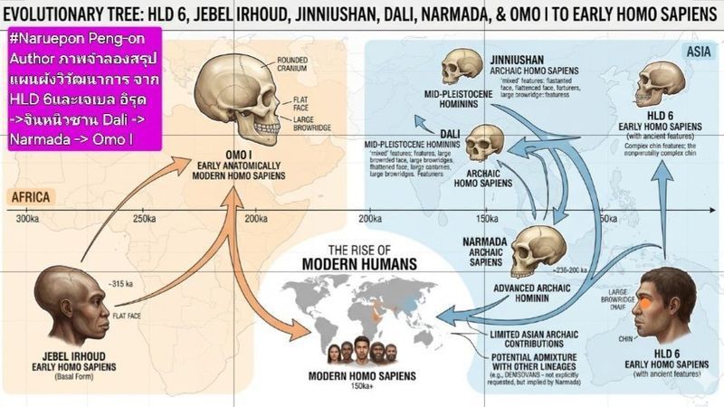 [Enve Engi] สมมติว่าผสมผสานมนุษย์3สายพันธุ์ในจีนกับโฮโมเซเปียนส์ยุคแรก เกิดปุ่มคาง ใบหน้าแบน กะโหลกบาง ทรงกลม
แนะนำตัวละครอิงหลักฐานโบราณคดี
1. มนุษย์ฮัวหลงตง 300,000 ปีก่อน จุดเด่น เริ่มมีปุ่มคาง พัฒนาต่อเนื่องเ