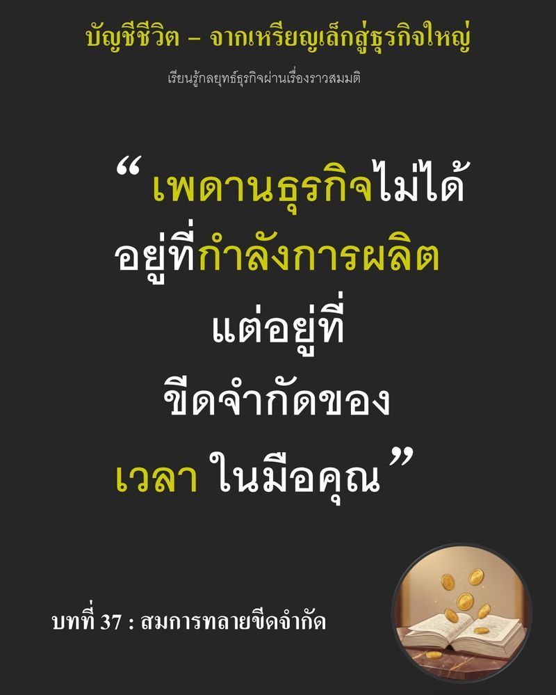 [มุมนิยายธุรกิจ] บทที่ 37 : สมการทลายขีดจำกัด — ยอดขายพุ่งแต่กำไรต่อชิ้นหายไปกับ “ค่าเสียเวลา”...
การฝืนปั่นจักรยานส่งของเองสองเที่ยวเพื่อประหยัดค่าแรงเด็กส่งของ กำลังขังคุณไว้ในกับดักของการขยายขนาด ที่ยิ่งขยายยิ่งเหน