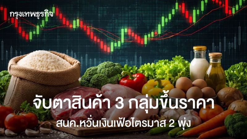 จับตาสินค้า 3 กลุ่มขึ้นราคา สนค.หวั่นเงินเฟ้อไตรมาส 2 พุ่ง