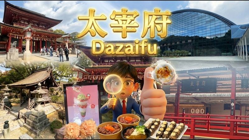 太宰府自由行2026 福岡天滿宮 1 日遊全攻略：太宰府必吃梅枝餅、九州博物館，最後殺回博多天神吃爆美食！Chewing Brother #太宰府 #福岡太宰府