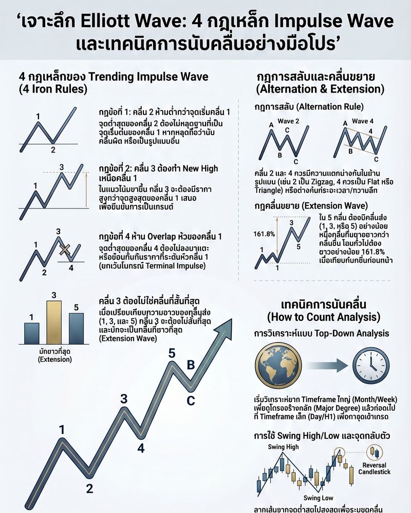 [ตามผมเทรด - Crypto & Gold] กฎเหล็กของคลื่น Impulse Wave (Trending ...