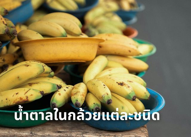 น้ำตาลในกล้วยแต่ละสายพันธุ์ แตกต่างกันอย่างไร