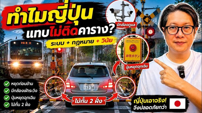 ข่าวรถไฟชนรถเมล์สะเทือนใจ...ญี่ปุ่นป้องกันเรื่องนี้ยังไง?