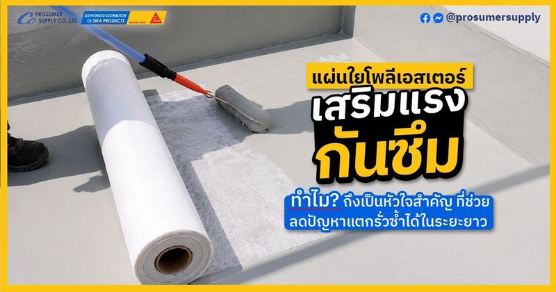 แผ่นโพลีเอสเตอร์ เสริมแรงกันซึม ทำไมเป็นหัวใจสำคัญ ลดปัญหารั่วซ้ำ | โปรซูเมอร์ ซัพพลาย | เคมีภัณฑ์ก่อสร้าง ซิก้า แลงโก้ ราคาโรงงาน ขายปลีก/ส่ง