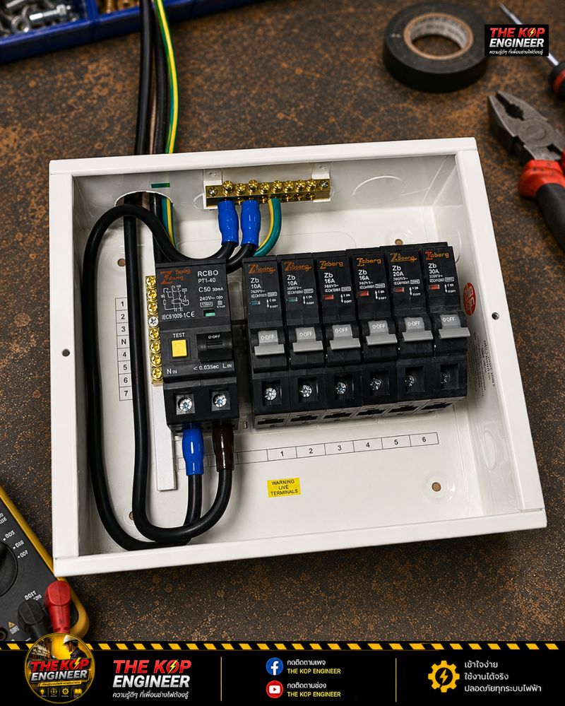 [เรียนรู้ระบบไฟฟ้า] ตู้คอนซูมเมอร์ยูนิต (Consumer Unit) แบบ Plug-on ...