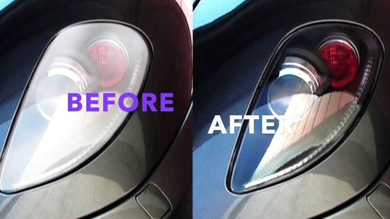 How To Clean Headlights - Headlights Restoration - Auto Body Repair - HB BODY Lens Clear