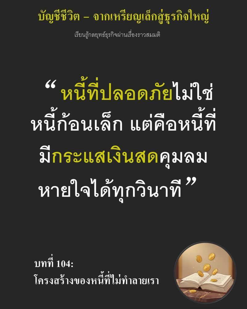 [มุมนิยายธุรกิจ] บทที่ 104: โครงสร้างของหนี้ที่ไม่ทำลายเรา — เงินในบัญชี Vale Bakery เหลือหน้างานจริงแค่...
24,000 เหรียญ แต่ภาระหนี้โรงงานใหม่สูงถึงเดือนละ 5,500 เหรียญ ขณะที่กำไรสุทธิเบียดค่างวดจนแทบไม่เหลืออากาศหาย