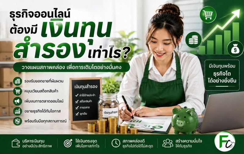สินเชื่อธุรกิจออนไลน์ ควรมีเงินทุนสำรองพร้อมใช้เสมอ