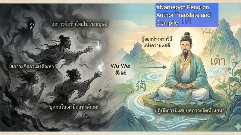 [Enve Engi] ”วิถีอู๋เหว่ย: ศิลปะแห่งความสงบนิ่งเพื่อก้าวข้ามสภาวะจิตที่หิวโหย”
“Wu Wei (อู๋เหว่ย) ปฏิบัติการนิ่งสยบสภาวะจิตที่โหยหา หรือไร้เต๋า เปรียบเทียบได้ถึงคำว่า
”สภาวะจิตหิวโหยในร่างมนุษย์”
”ผู้ออกห่างจากว