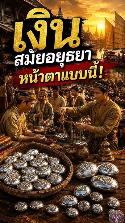 💰 เงินสมัยกรุงศรีอยุธยาหน้าตาไม่เหมือนเหรียญในปัจจุบัน แต่เป็น ”เงินพดด้วง” ที่ทำจากเงินแท้