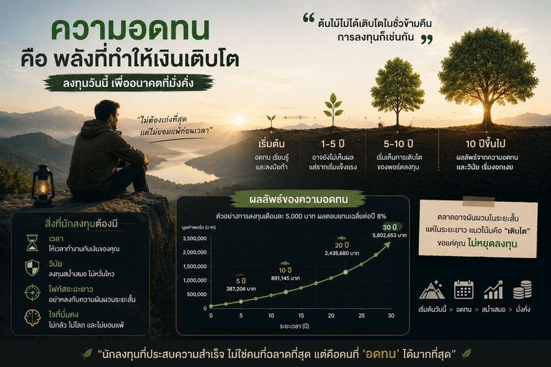พิมพ์เขียว “ความอดทน” ของคนสร้างตัว ที่จะเปลี่ยนเงินร้อยเป็นเงินล้านในอนาคต