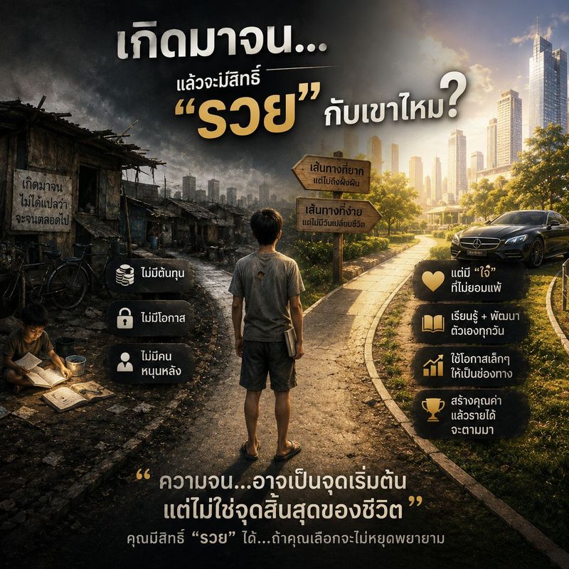 เกิดมาจน… แล้วจะมีสิทธิ์ “รวย” กับเขาไหม?
