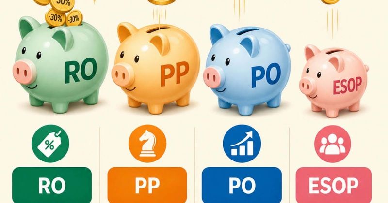 รู้จัก​ 4 รูปแบบการเพิ่มทุน RO, PP, PO และ ESOP