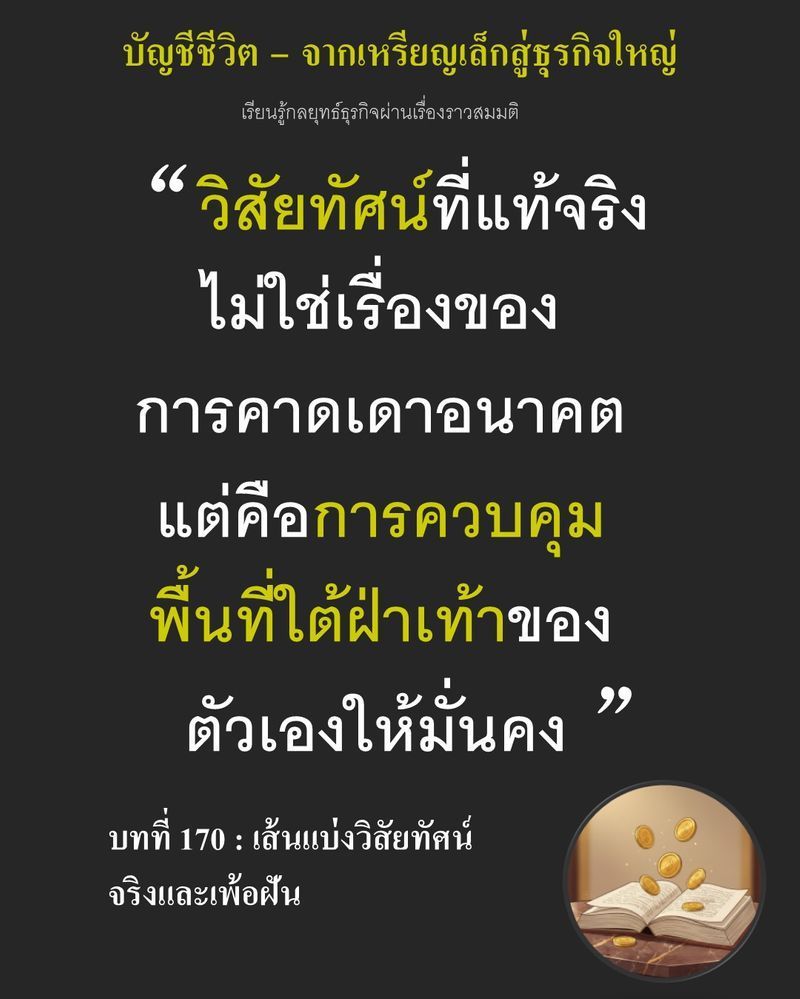 [มุมนิยายธุรกิจ] บทที่ 170 : เส้นแบ่งวิสัยทัศน์จริงและเพ้อฝัน — การกดดันให้ขยายโดนัทไป 20 สาขาทันที...
อาจสร้างตัวเลขสวยหรูในกระดานดำ ทว่าหากคุมอุณหภูมิน้ำมันและระบบทอดของพนักงานผิดพลาดเพียง 1% ขนมปังทอดจะเหม็นหืนจนทำ
