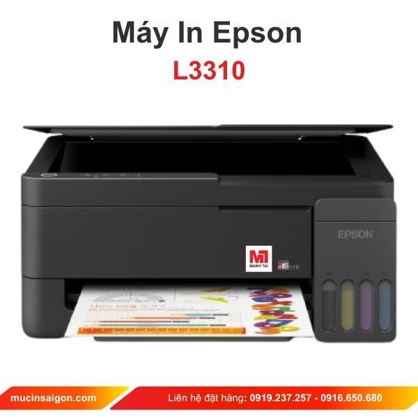 Máy In Phun Màu Epson Ecotank L3310 (A4, In, Copy, Scan, USB)