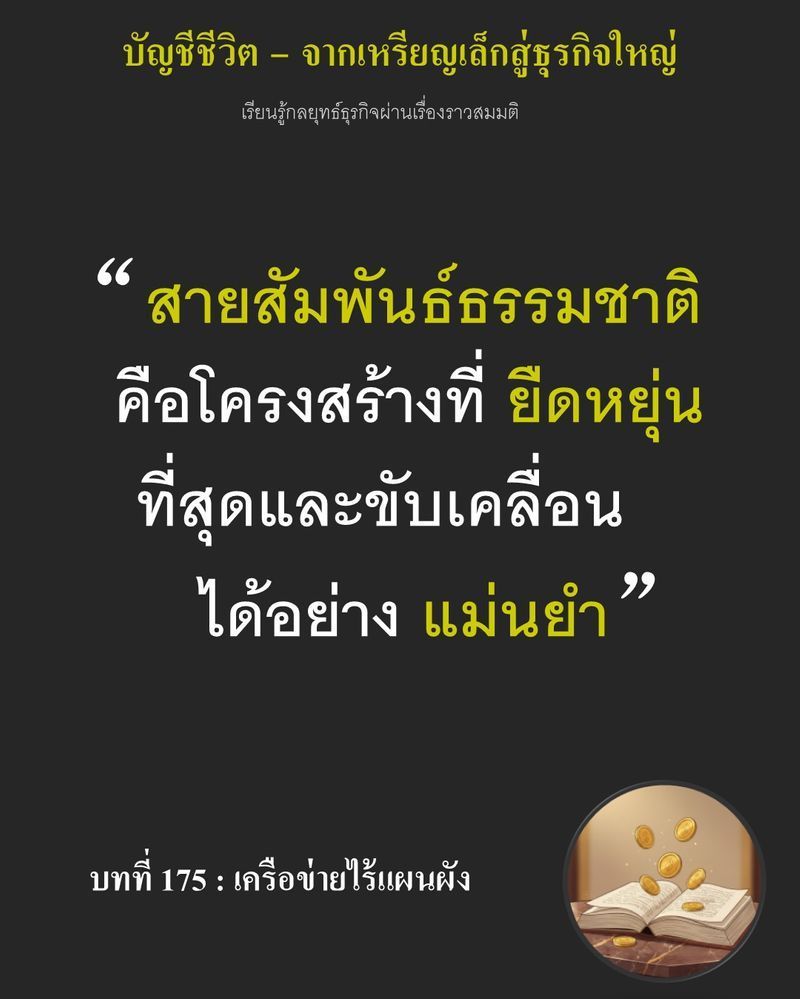 [มุมนิยายธุรกิจ] บทที่ 175 : เครือข่ายไร้แผนผัง — ยอดซื้อวันละ 250 ชิ้นจากกลุ่มรถมอเตอร์ไซค์ท่าเรือกลายเป็นเงินสดเต็มกระเป๋า...
ของคนเหล่านั้นทันที โดยไม่ต้องจดบันทึกสักบรรทัดเดียว กลายเป็นเรื่องที่น่าตื่นตาตื่นใจ แ