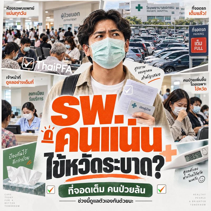 10 ปีไม่เคยเห็นโรงพยาบาลแน่นขนาดนี้…วันนี้ที่จอดเต็ม คนไข้ล้น เกิดอะไรขึ้น?