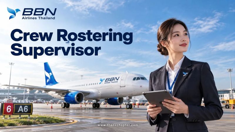 BBN Airlines รับสมัคร Crew Rostering Supervisor เงินเดือน 40,000-60,000 | The NX Chapter