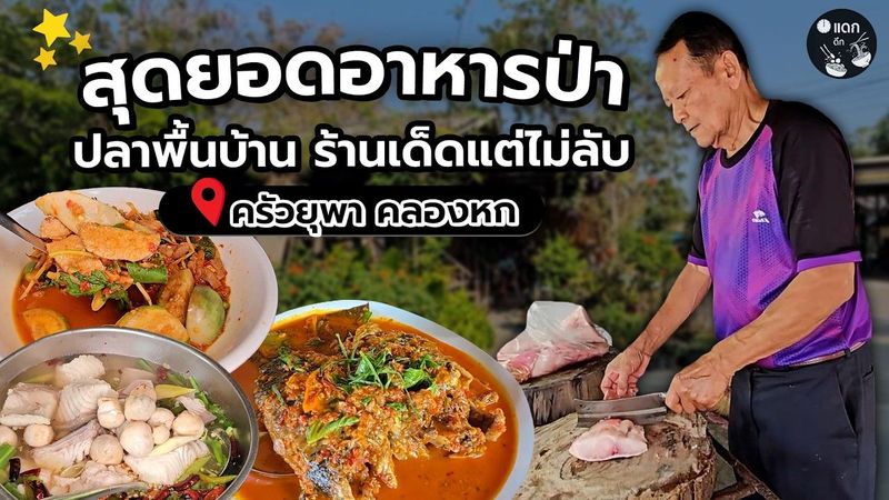 สุดยอดอาหารป่า ปลาพื้นบ้าน ครัวยุพา ร้านเด็ดแต่ไม่ลับ ริมคลองหก ปทุมธานี