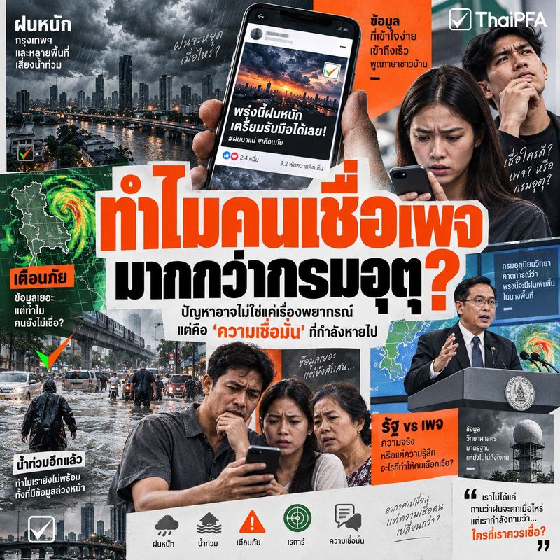 กรมอุตุฯ VS เพจอากาศ ใครกันแน่ที่ประชาชนควรเชื่อ?