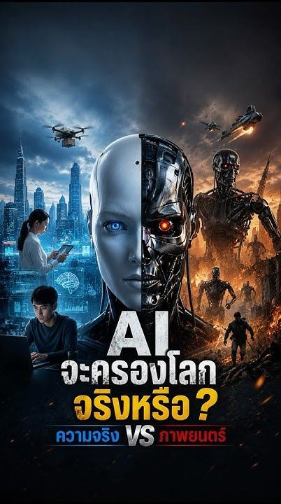 AI จะครองโลกจริงหรือ? ความจริง vs ภาพยนตร์ #ai #ปัญญาประดิษฐ์