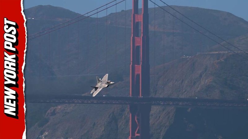 F-22 Raptor Fighter Jet Soars Over San Francisco Bay in Stunning Flyover